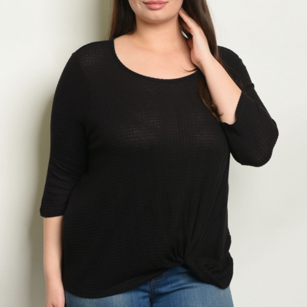BLACK PLUS SIZE TOP